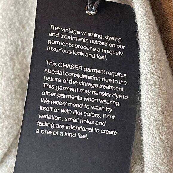 NWT CHASER Rosé so Passé Open Back Short Cut-Off Sleeve Cozy Top, Medium - Picture 5 of 5